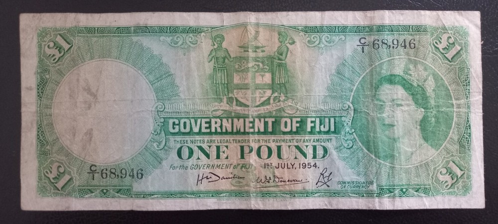Fiji £1 Pound, 1954, (P-53a)