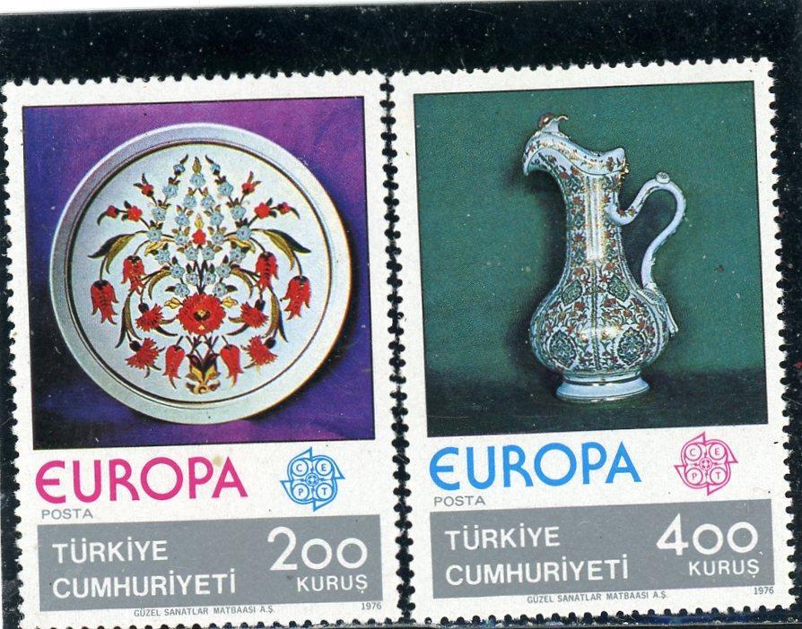 Turkey 1976 Europa Scott# 2025-6 Mint NH