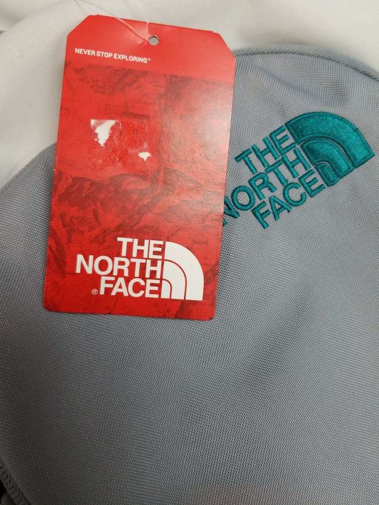 North Face Backpack Vault Grey, Off White And Teal.