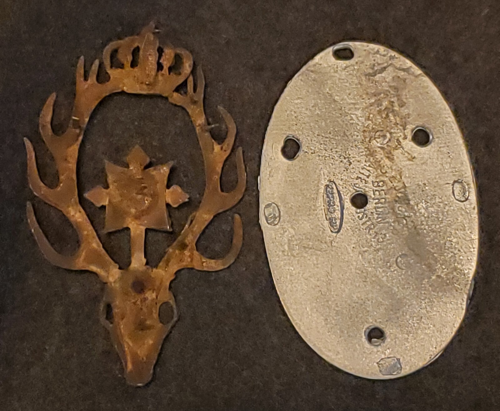 WWI Era German Jägers badge with Bavarian/ Saxony Crown