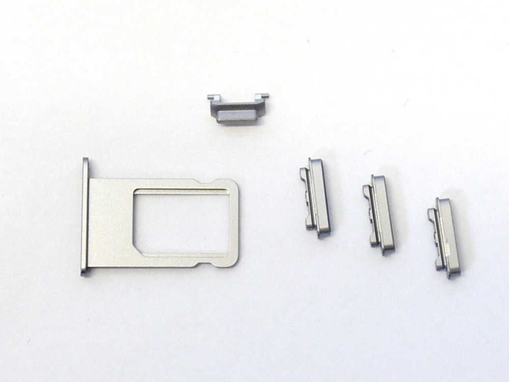 Black Side Power Button Mute Switch Volume Key Sim Card Holder for iPhone 6 Plus