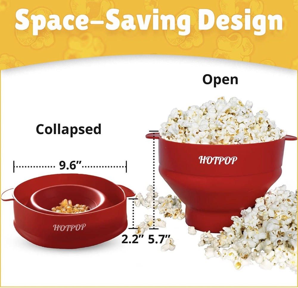 Microwave Silicone Popcorn Popper - HOTPOP / Green