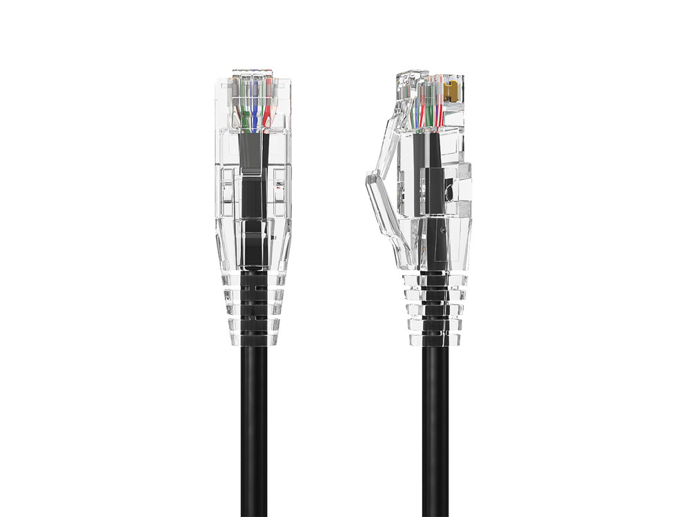 35ft Slim Cat6 28AWG UTP Ethernet Network Patch Cable Snagless, Black
