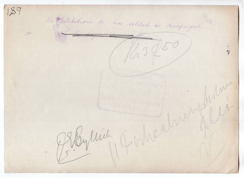 WWI French Soldiers Camp Huts While on Campaign 5x7 M. Rol Original Photo