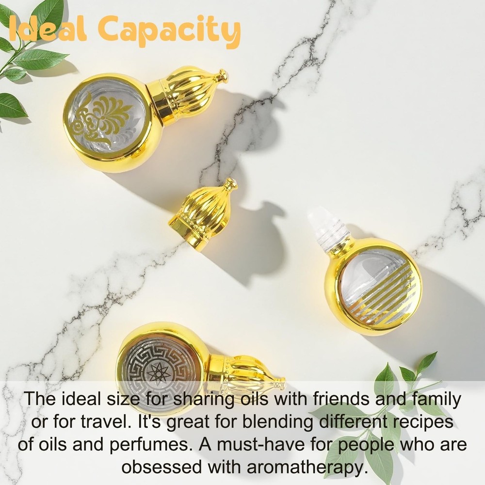 10ml Roller Bottles for Essential Oils, 5 Pcs Roll on Bottles with Roller Bal...