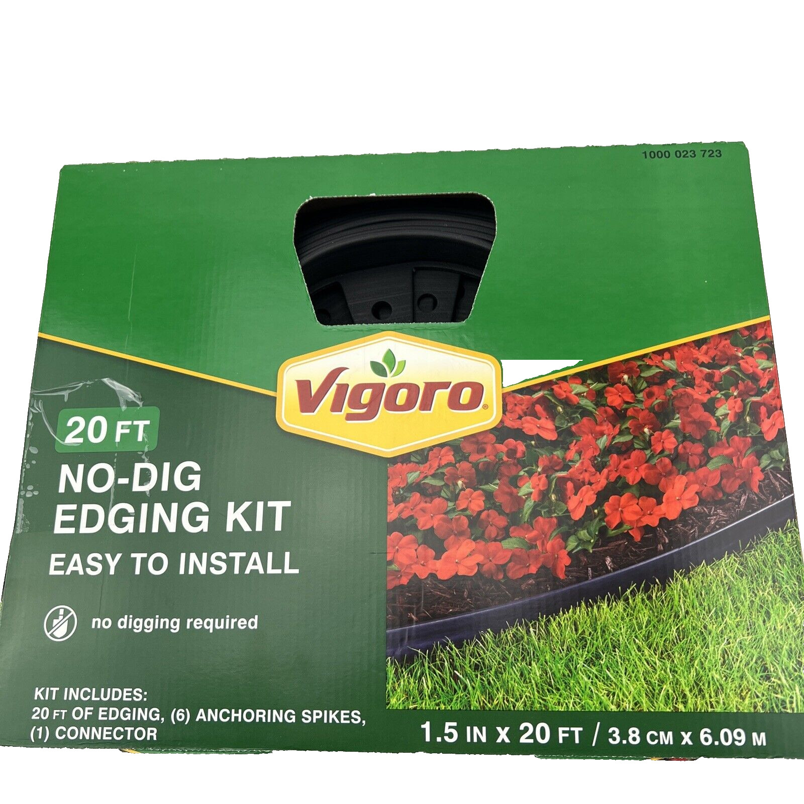 Vigoro 20 Ft. No-Dig Landscape Edging Kit  Black 1000 023 723