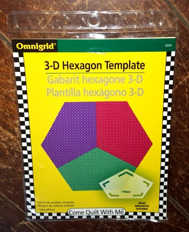 Omnigrid 3-D Hexagon Template -1 Piece- Model #2224