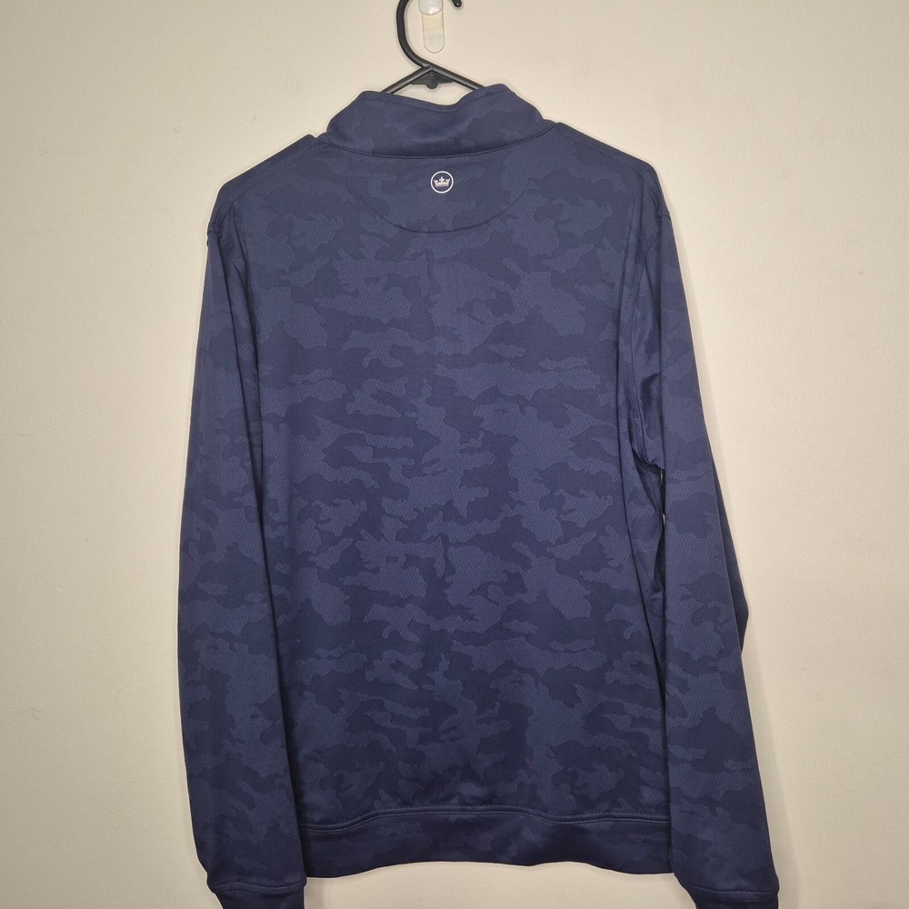 Peter Millar Barstool Golf Jumper Pullover Size Medium Blue 1/4 Zip Long Sleeve