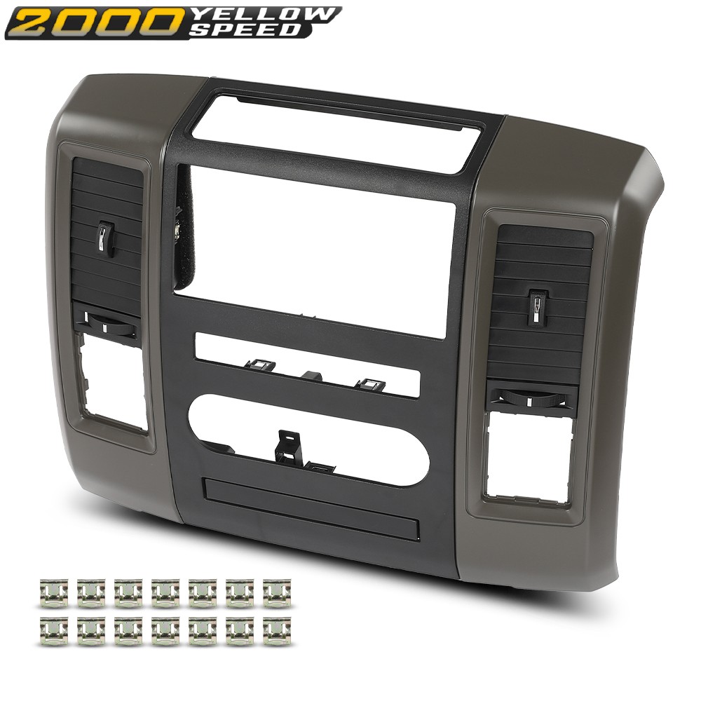 Center Dash Radio Trim Bezel Fit For 2009 2010 2011 2012 Dodge Ram 1500/2500