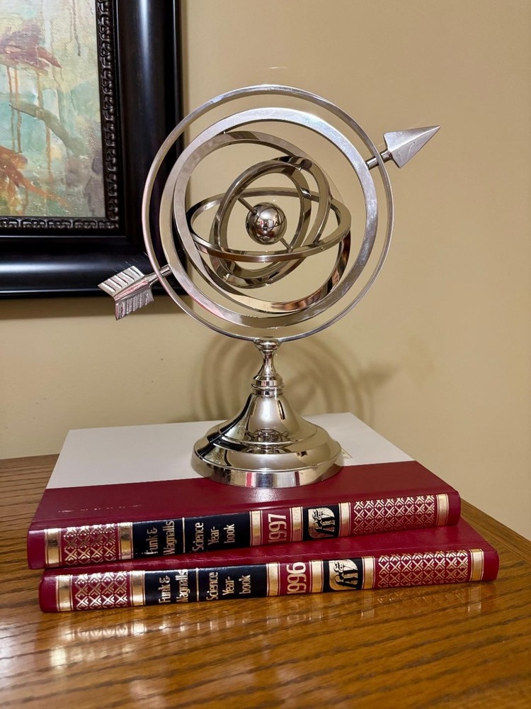 Decorative Silver Finished Armillary Sphere