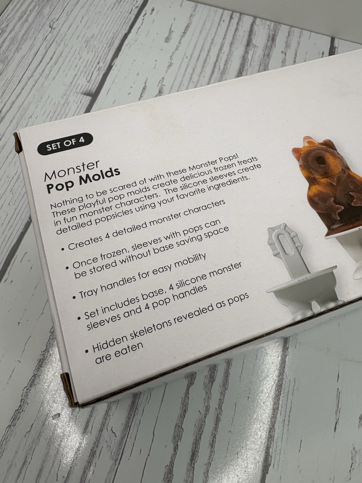 Tovolo Monsters Pop Molds Popsicles Silicone Halloween Novelty Horror Set of 4