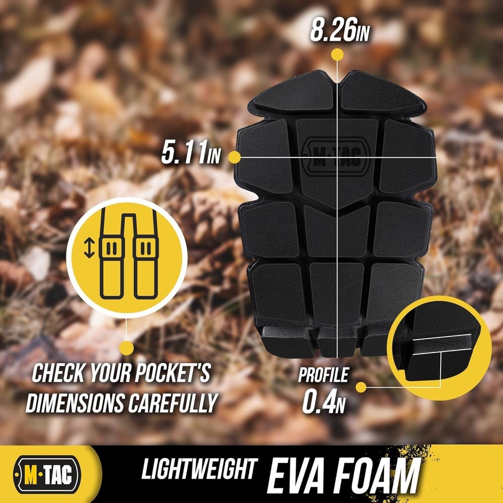 Memory Foam Knee Pad Inserts - Lightweight & Adjustable for Work & Tactical Use