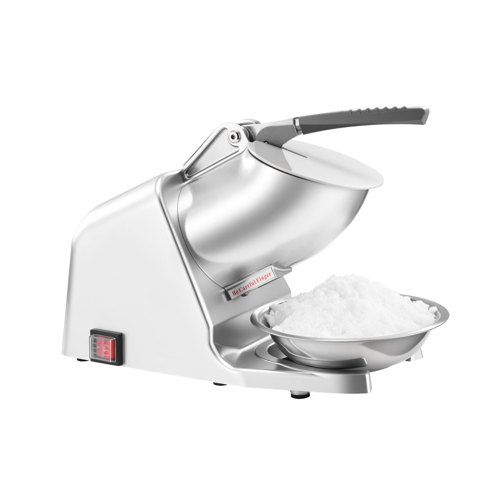 Uimoso Electric Ice Crusher Machine, 286LBS/H, Shaved Ice Maker, Silver