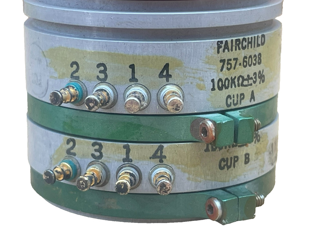 Fairchild Controls Potentiometer, 100K +3% 757 6038