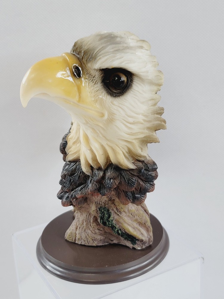 Southwestern Reflections Collection Polystone Eagle Head on Base 6" Resin Figure