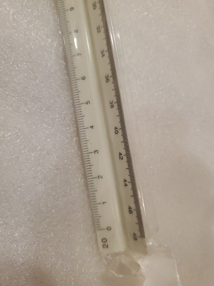 Pacific Arc 91121.12"Engineer Triangular Scale.Fully divided: 10, 20, 30, 40, 50