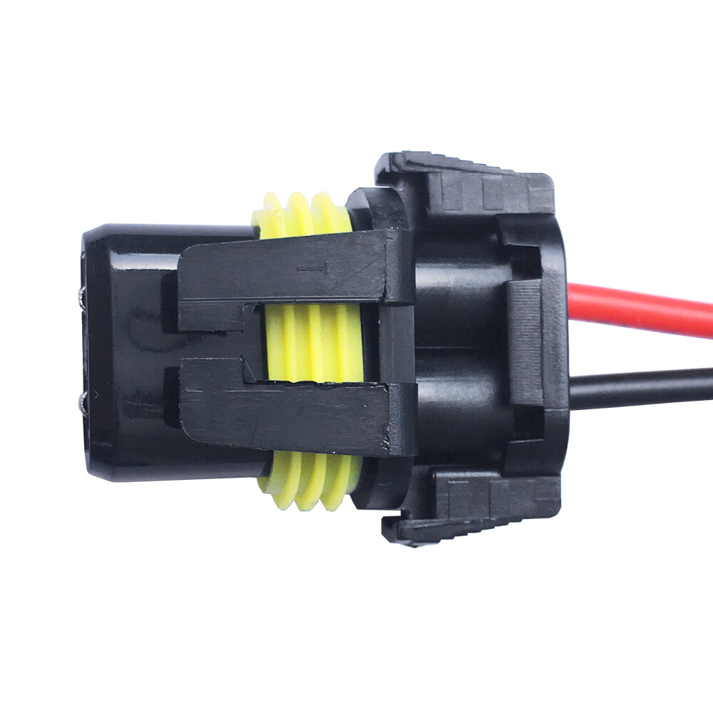 2pcs 9005 HB3 Wiring Pigtail Female Connector Harness Headlight Dual Beam Socket