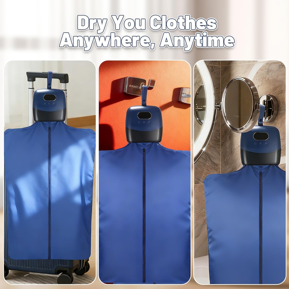 Portable Mini Clothes Dryer Compact Foldable Quiet Fast Drying Machine