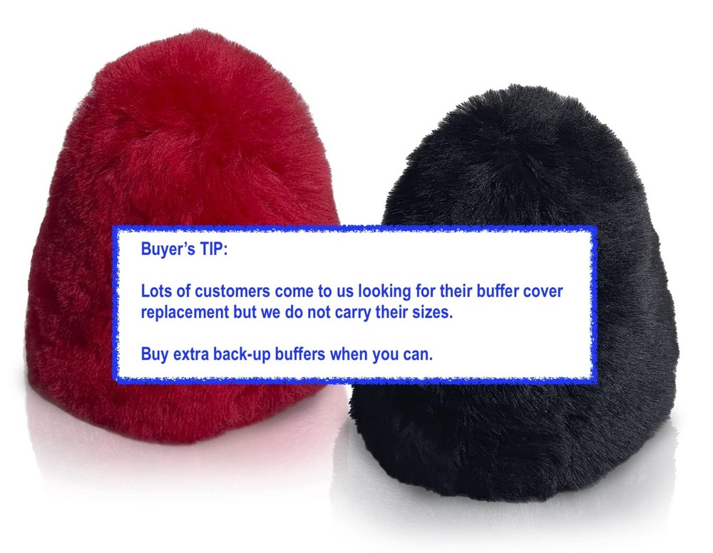 Medium Dual 100% Lambs Wool Buffer Covers Fit 2.5"Dia x 3.5"High - TruePower,...