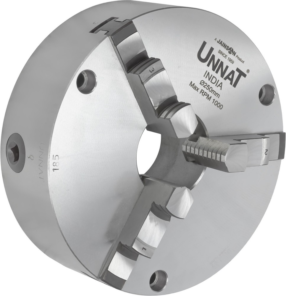 10" 3-JAW SELF-CENTERING Solid Jaw Lathe CHUCK, Front Mounting W. Extra Jaws