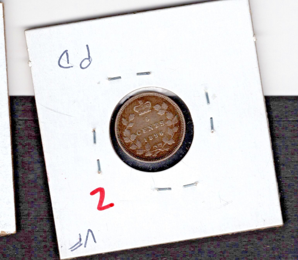 1896- Canada- Victoria Five Cents