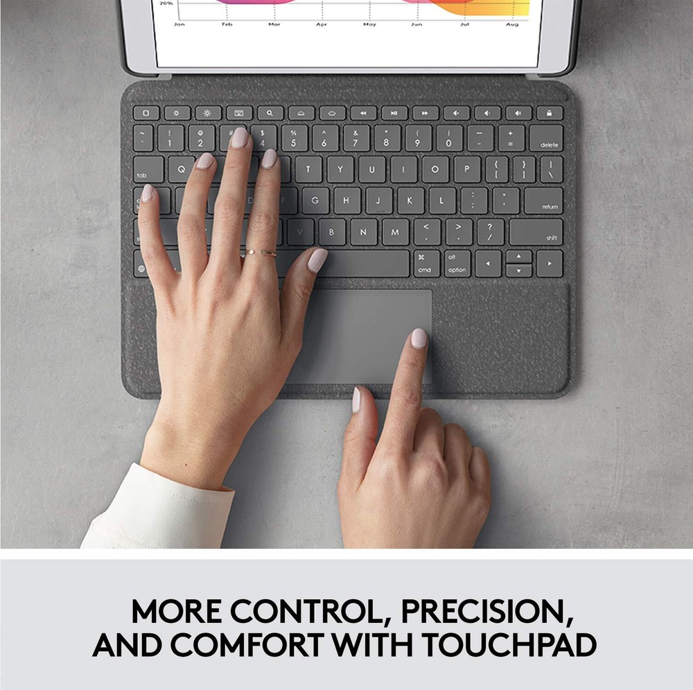 Logitech Combo Touch for iPad (7th, 8th and 9th generation) keyboard case with