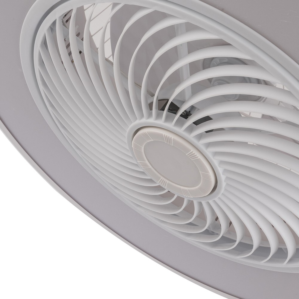22'' Modern Ceiling Fan Light Flush Mount Dimmable Chandelier Lamp w/ Remote LED