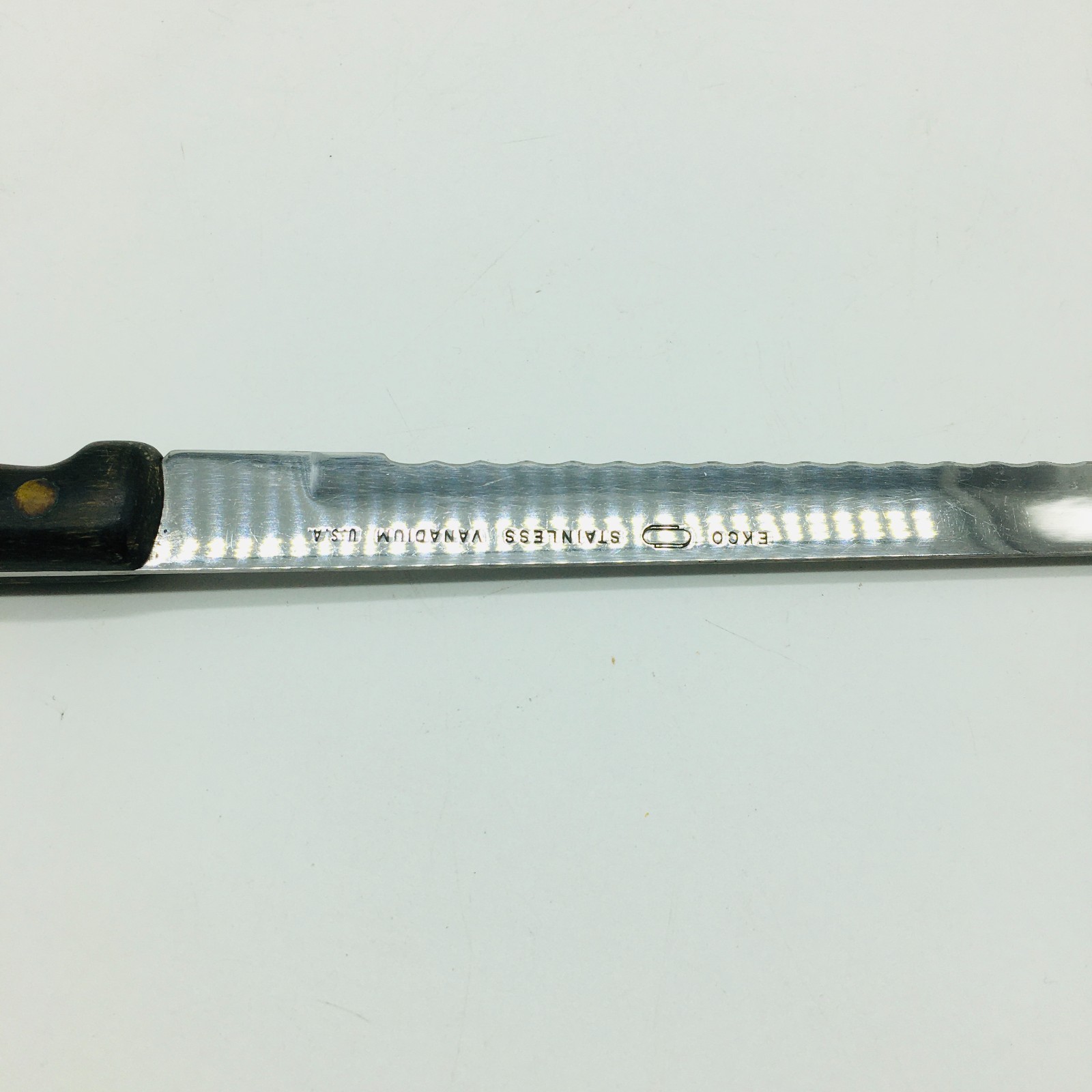 EKCO Stainless Vanadium Knife 14 In USA Vtg Cooking Bread Kitchen