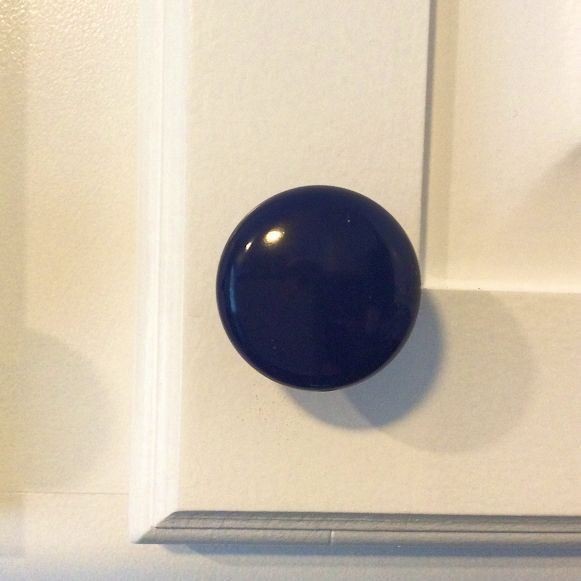 1-1/2" Ceramic Knob Navy Blue