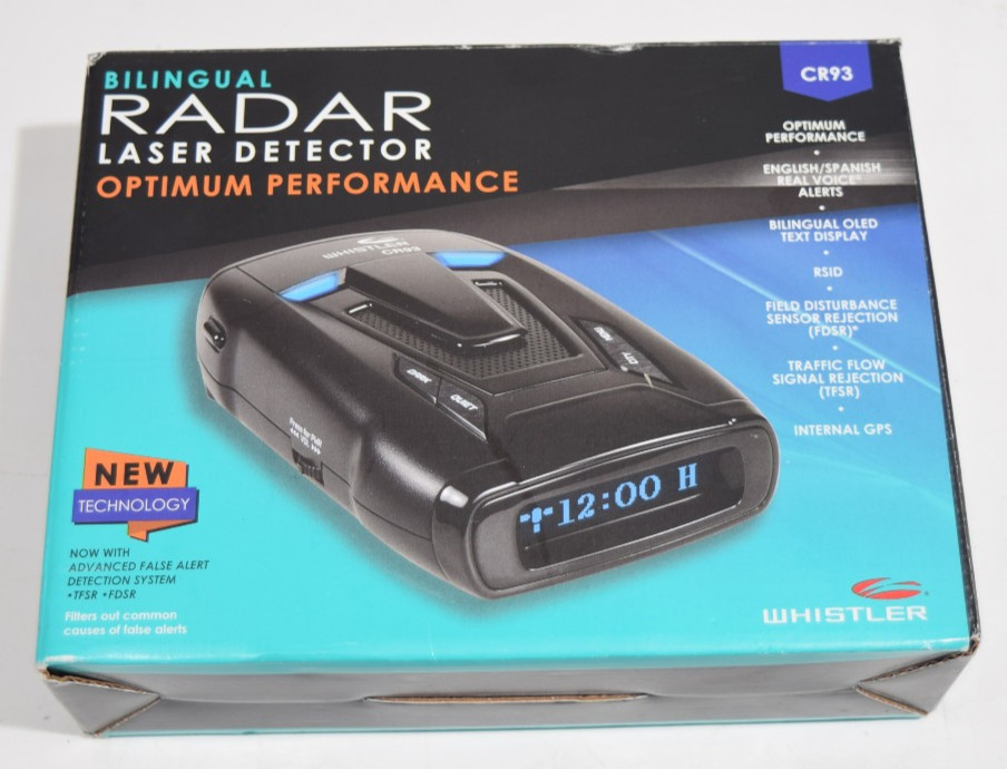 Whistler CR93 Radar Detector OPEN BOX
