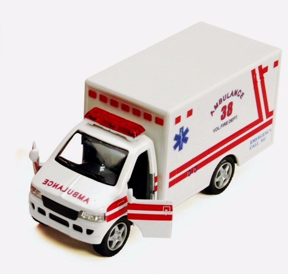 New White Ambulance Vol Fire Dept. Approximately 1/43 Scale