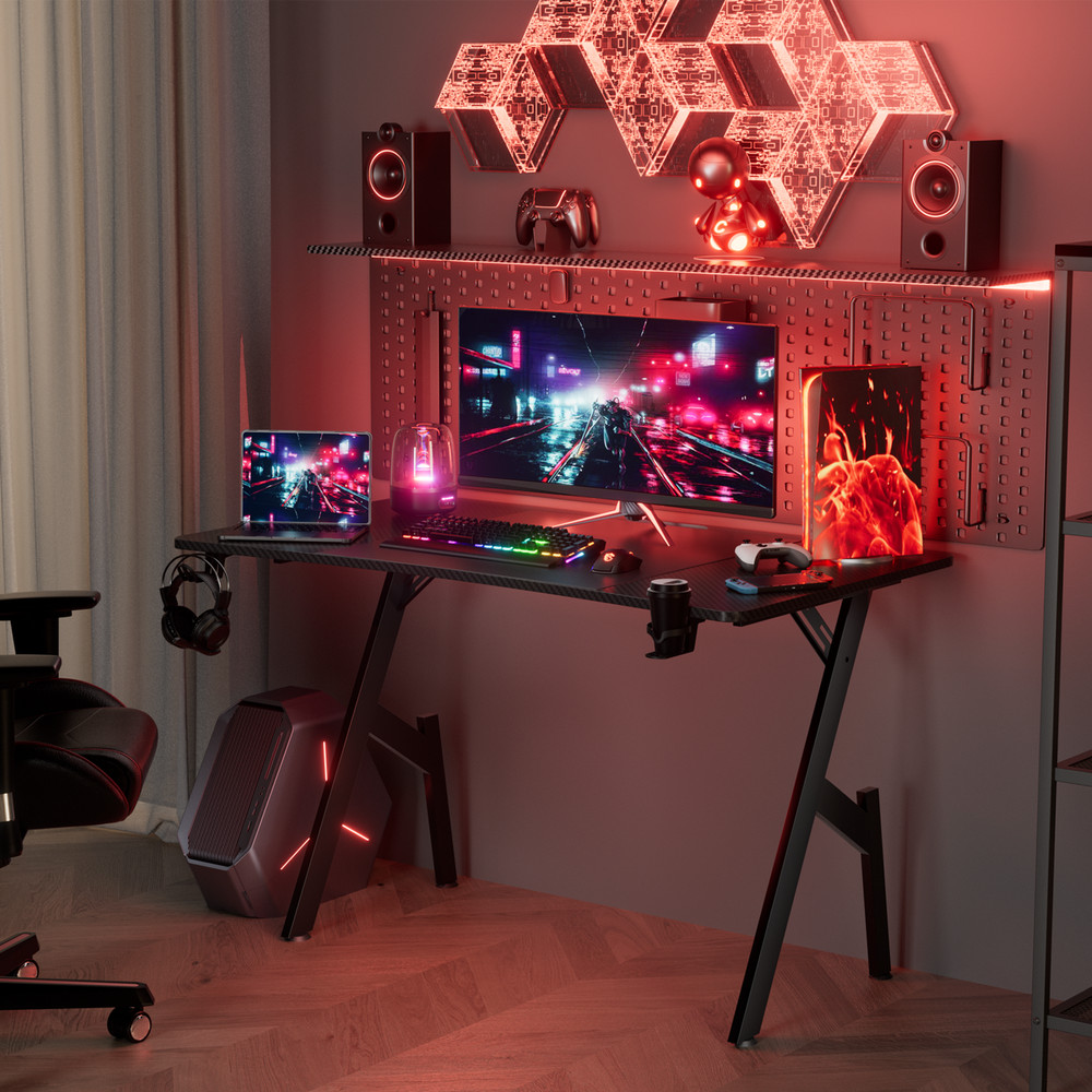 47 Inch Gaming Desk Gamer Table Computer Desk PC Workstation