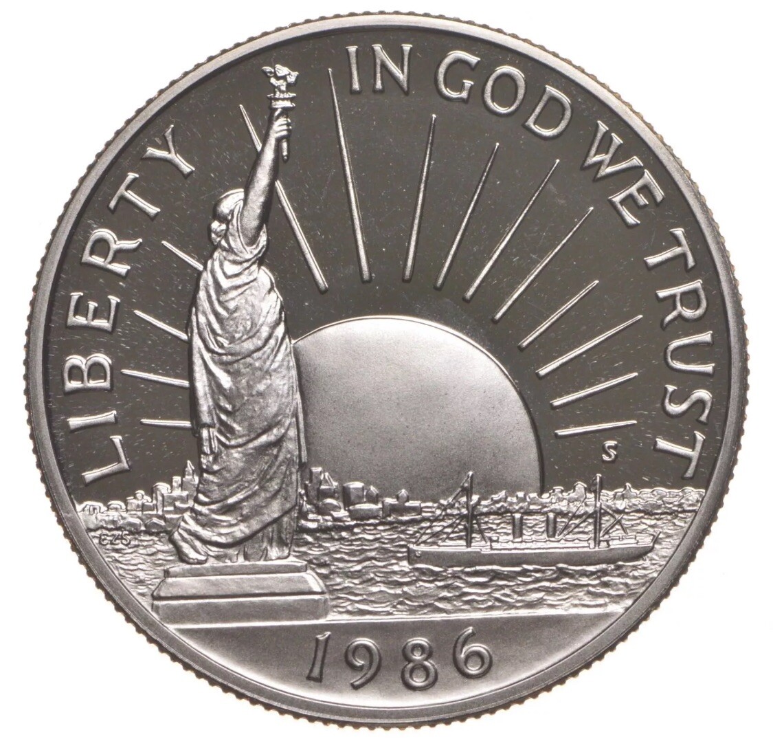 1986 S Proof Statue of Liberty Commemorative Half Dollar