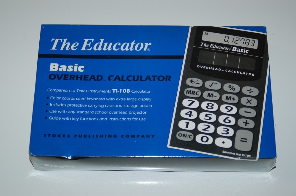 The Educator Basic Overhead Calculator - Stokes Publishing Company Teaching Tool