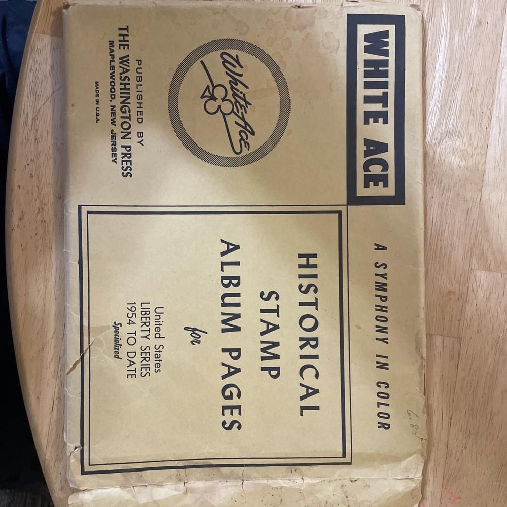 White Ace Historical Stamp Album Pages For US Liberty Series 1954 To 1982