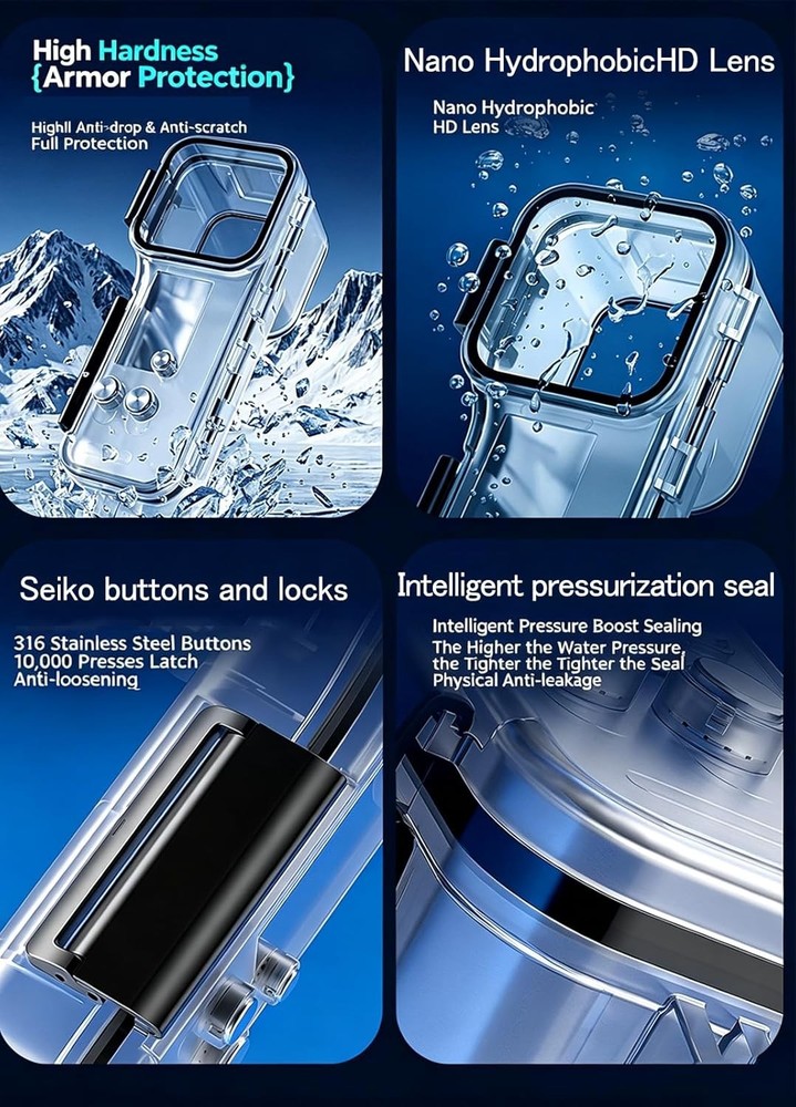 DJI Osmo Pocket 3 Diving Underwater Case Dive Cover Protective Shell