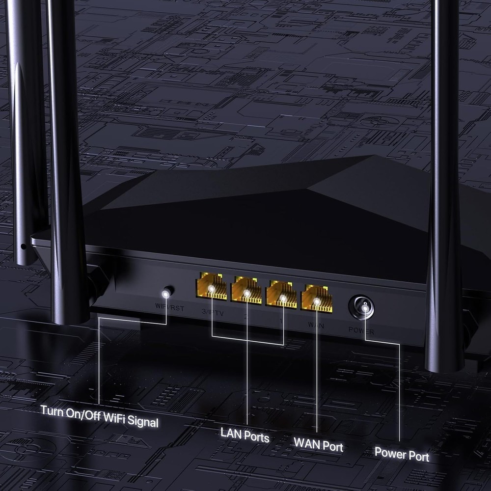 Advanced AC1200 WiFi Router - Smart App, Parental Controls & Extensive Coverage
