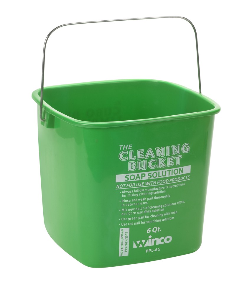 6qt Cleaning Bucket, Green Soap Solution (12 Each)