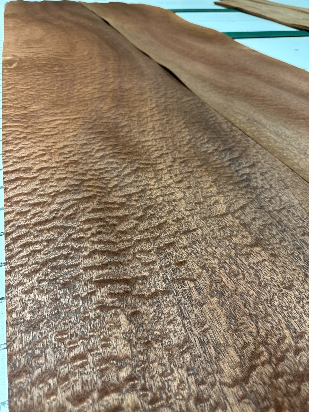 Sapele Raw Wood Veneer 86'' x 16'' 2 sheets 1118G