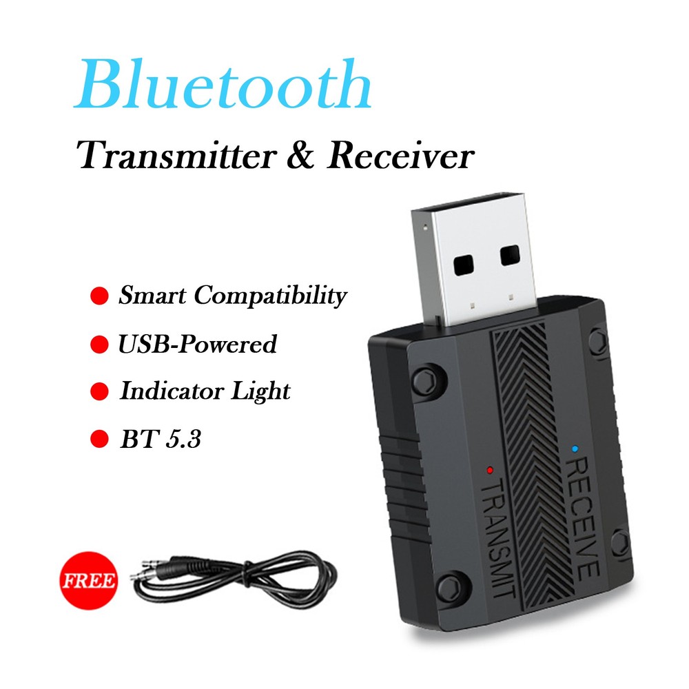 USB Bluetooth 5.3 Transmitter Receiver Adapter for TV PC Home Car Stereo Lot