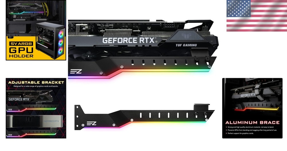 Graphics Card Support Bracket - RX6700, 309EZ-Black