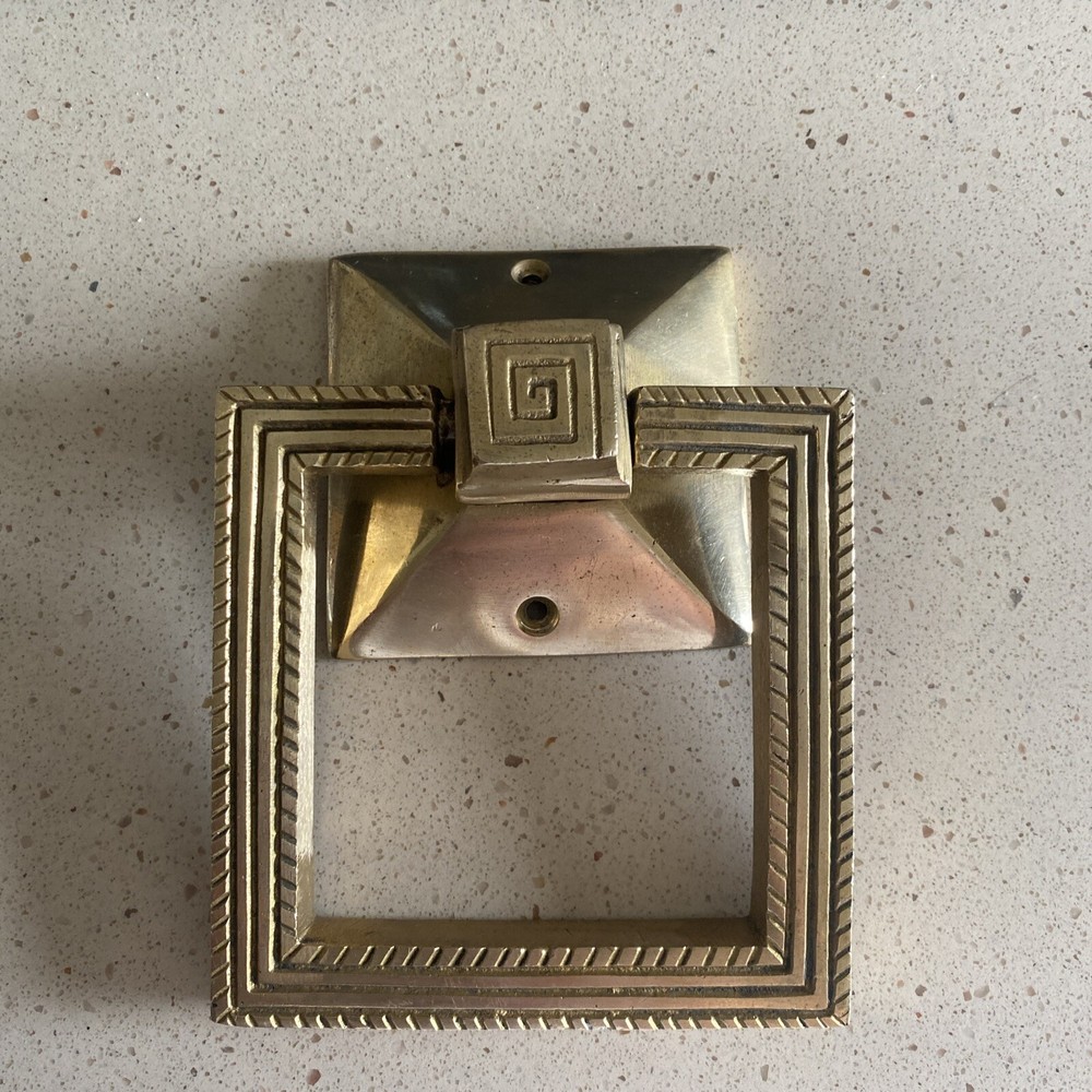 Square Ring Brass Entry Door Knocker Free Shipping