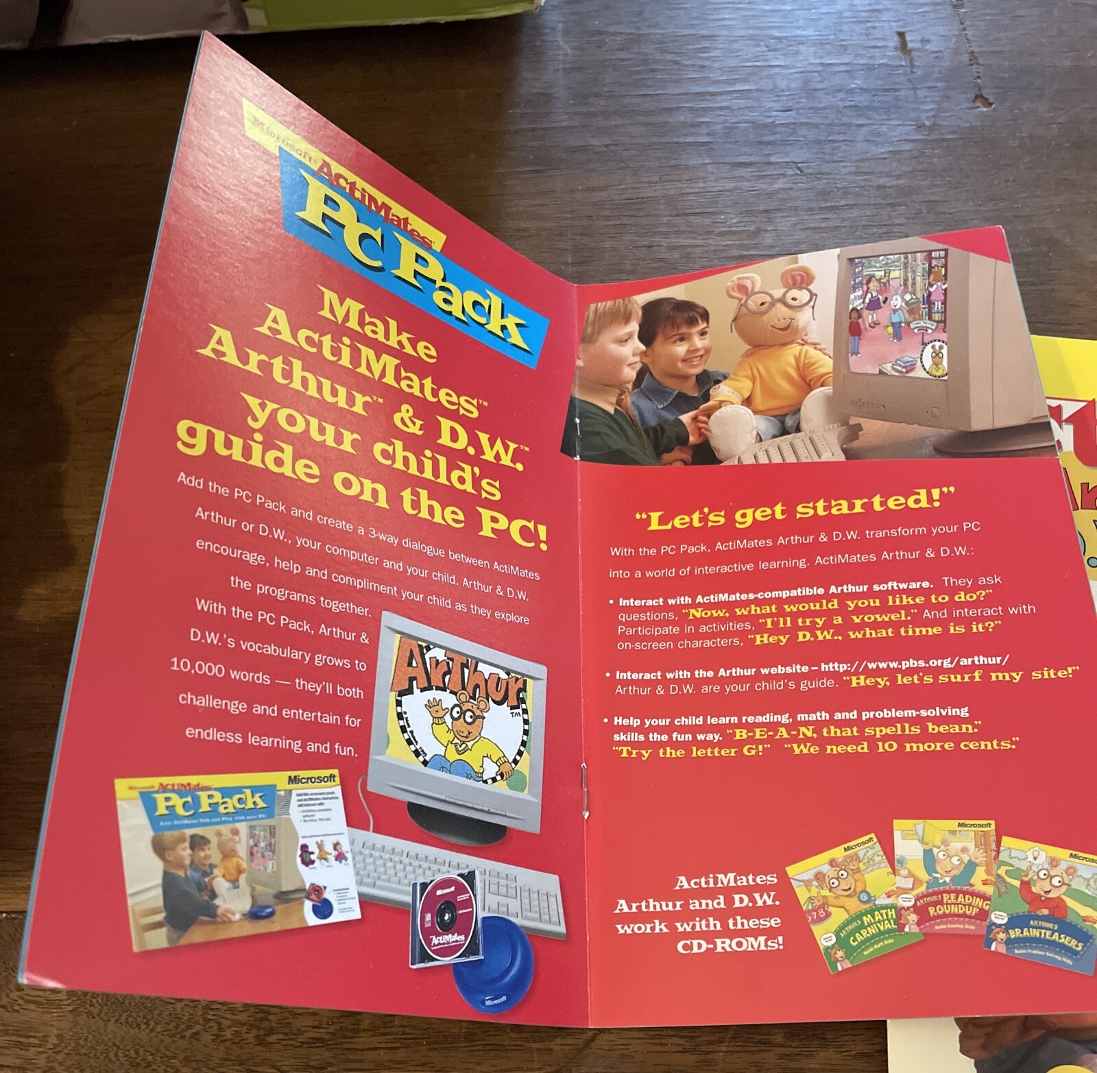 1998 Microsoft Actimates ARTHUR Interactive Talking Plush Toy 22”, Tested