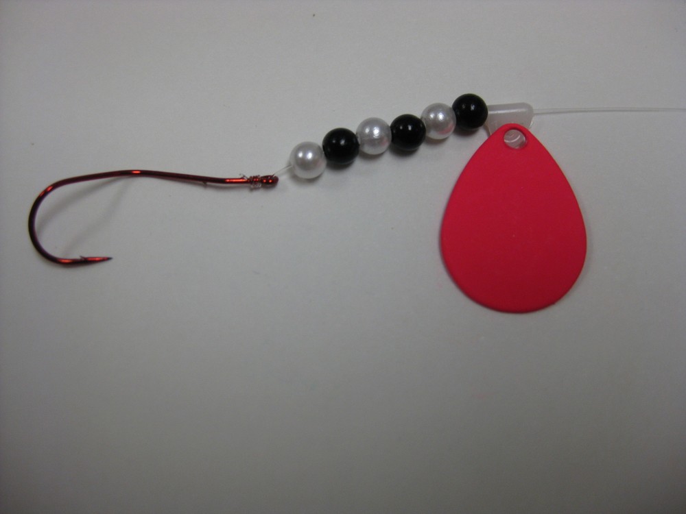 Walleye Red Slow Death Hook Spinner Blade Blades Rigs (Pink)