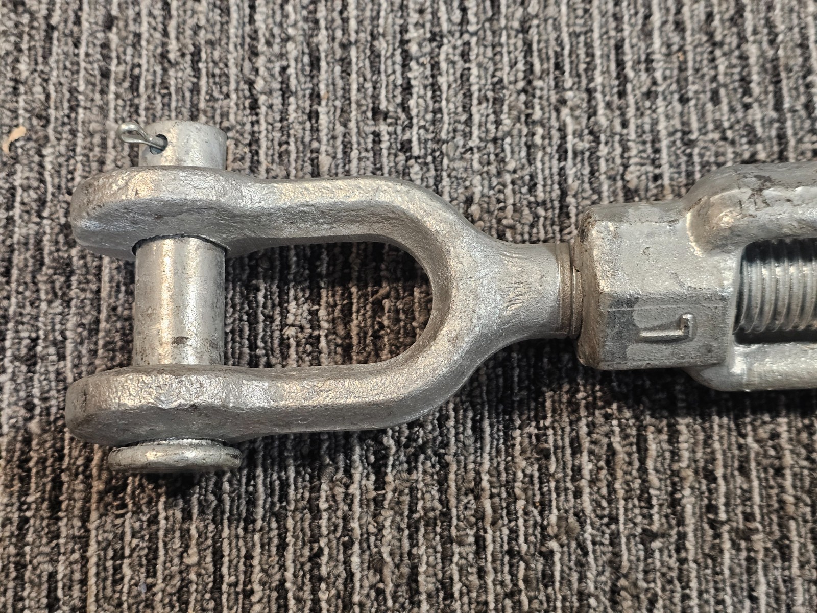 Jaw and Jaw Turnbuckle 1" x 30" Hot-Dipped Galvanized Heavy Duty for Wire Rope