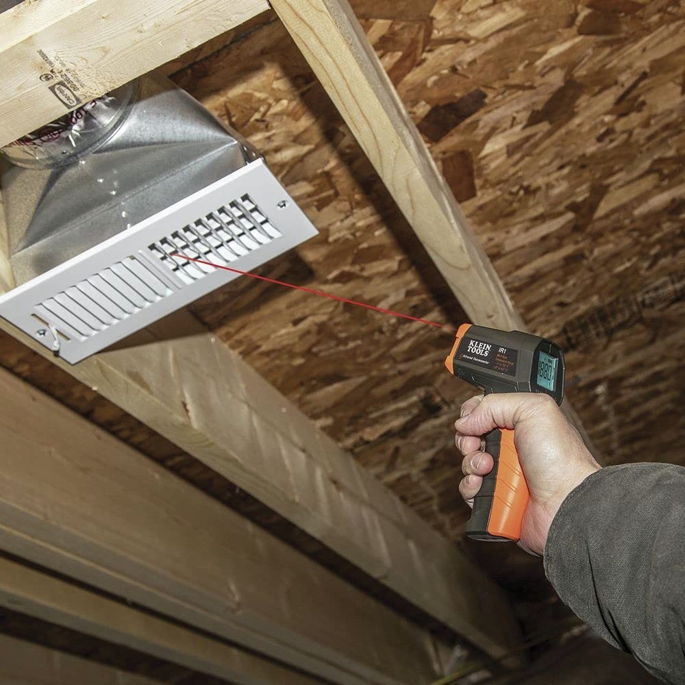 Klein IR Thermometer with Target Laser & Backlit Display | Durable & Efficient