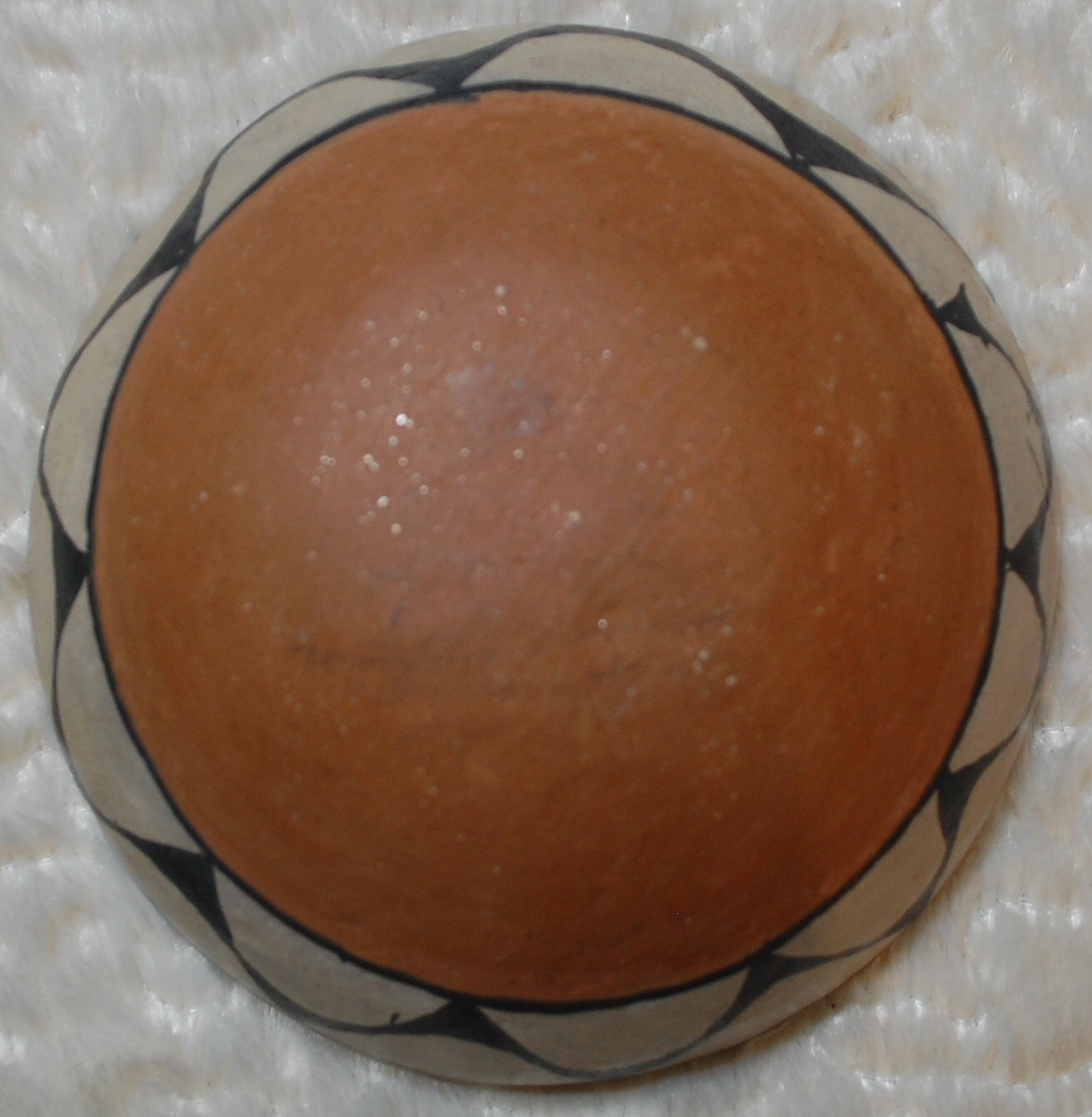 Early Cochiti Pottery Bowl with two beautiful painted Birds-ca. 1920-1930's