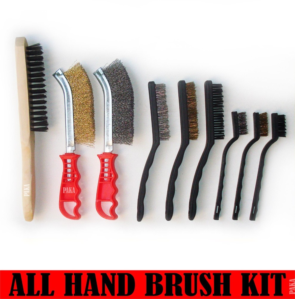HAND WIRE BRUSHES KIT ( 9 pcs )