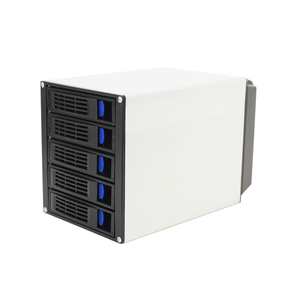 HDD Enclosure Hot Swap Cage 5-Bay 3 x 5.25" Drive Bays 5x SATA 3.5"/2.5"Sas HDD