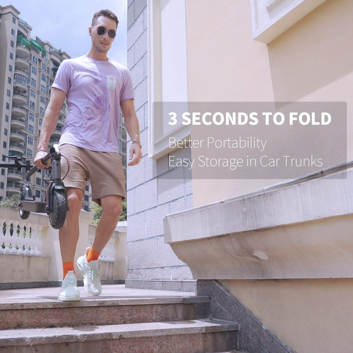 Hiboy S2 350W Electric Scooter 8.5" Solid Tire Commuter Kick Scooter Refurbished